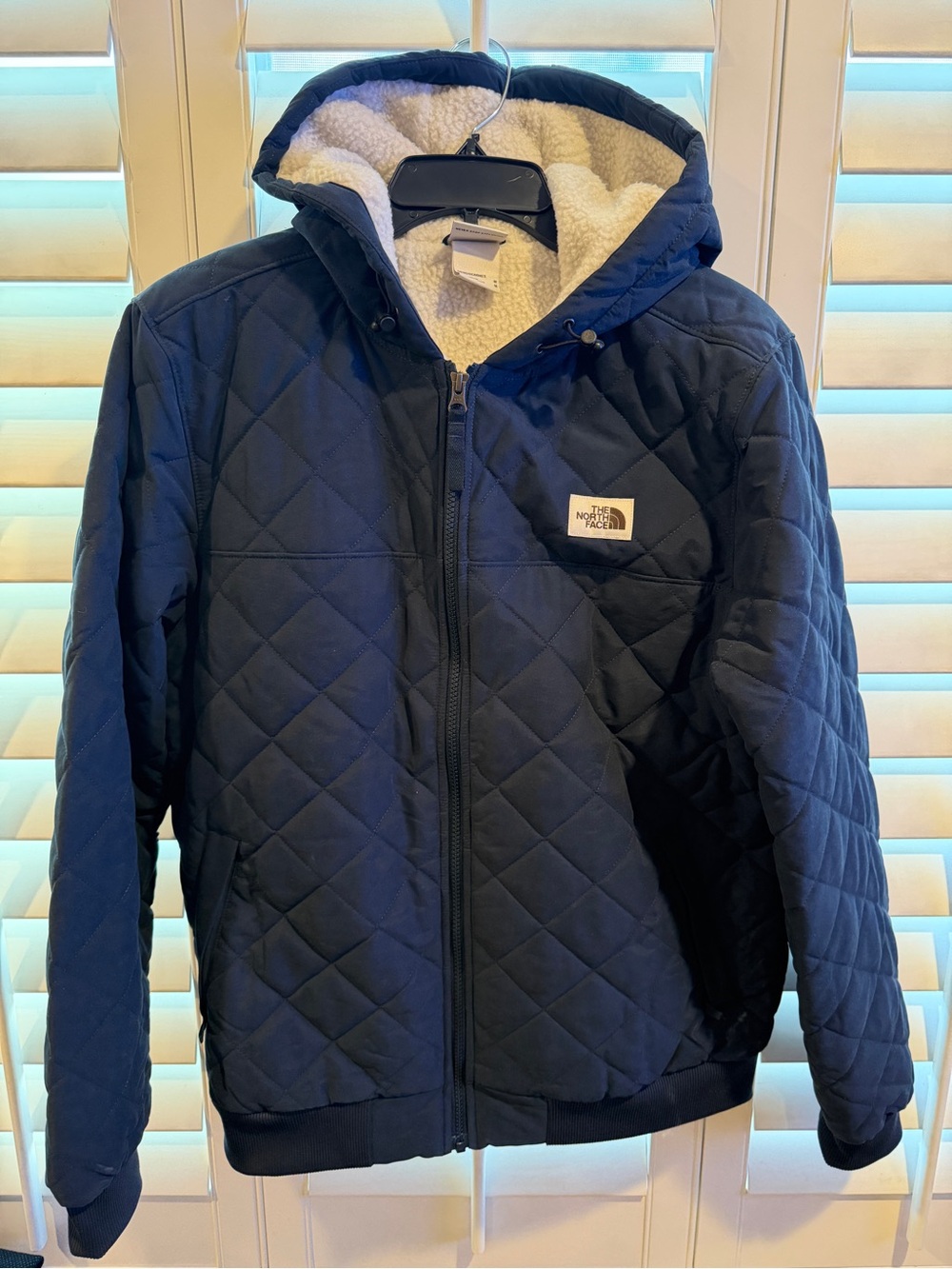 The North Face Men's Navy Quilted Hooded Puffer Jacket